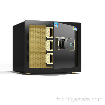 Tiger Safes Série classique-noir 35 cm verrous d&#39;empreintes digitales